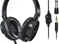 Наушники мониторы thomson hed4508 8м черный проводные (оголовье)