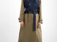 Двубортный тренч с джинсой vassa&co