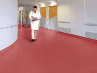 Медицинский линолеум, гомогенное напольное покрытие для чистых и промышленных помещений. Коммерческий линолеум КМ2, фотография 5