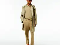 Мужские зауженные брюки чинос lacoste slim fit из эластичного хлопка