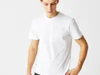 Мужская хлопковая футболка lacoste heritage с круглым вырезом и логотипом
