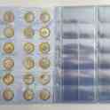 Комплект листов 200х250 мм., для памятных юбелейных 10-рублёвых монет, с описанием монет