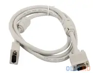 Кабель vga premium gembird, 1.8м, 15m/15m, тройн.экран, феррит.кольца, пакет cc-ppvga-6