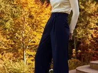 Широкие брюки прямого кроя