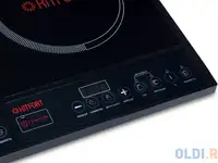 Индукционная плитка kitfort кт-104, 2 комфорки, стеклокерамика, таймер, дисплей, черный