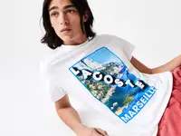 Мужская футболка lacoste с круглым вырезом