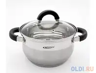Кастрюля катунь кт08-d-18 18 см 2.9 л нержавеющая сталь