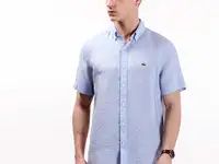 Мужская льняная рубашка lacoste regular fit