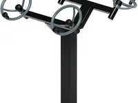 Рули (положение стоя) серый - уличный тренажер - ст 101-13