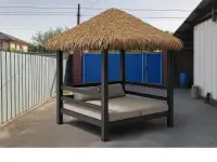 Биседки тапчаны пляжные зонты в стиле бунгало,тропикал лофт, фотография 4