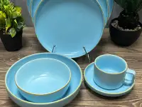 Небесно-голубая чайно столовая посуда Vassila