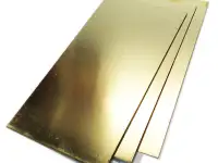 Латунный лист для гравировки, s 0,05-200 мм, Раскрой: 0.6х1.5; 0.6хL... м, Марка: Л63; ЛС59-1; Л63м...