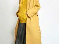 Пальто халатного типа с поясом vassa&co