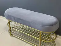 Обувница, пуф, банкетка Woodhouse на металлических ножках в стиле LOFT, фотография 6