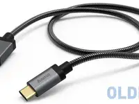 Кабель type-c 1.5м hama 00173636 круглый черный