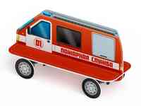 Скамейка детская пожарная машина  мф 41.03.01-01