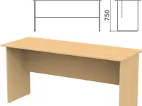Стол письменный "канц", 1600х600х750 мм, цвет бук невский, ск20.10