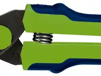 Секатор, 220 мм, пружина возвратная, оксид. покрытие, пласт. ручки (горизонт) россия//