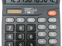 Калькулятор настольный staff plus dc-111 (180x145 мм), 12 разрядов, двойное питание,