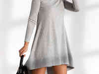 Теплое свободное платье