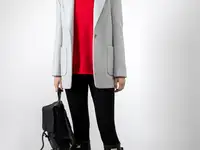 Жакет из фланели на трикотажной основе vassa&co