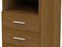 Тумба приставная "канц", 400х450х750 мм, 3 ящика, полка, цвет орех пирамидальный,