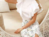 Изящная блуза с воланами