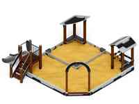 Песочный дворик с горкой ио 6.01.05-04 (техно)