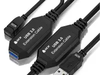 Gcr удлинитель активный 7.5m usb 3.0, am/af, черный, с усилителем сигнала,