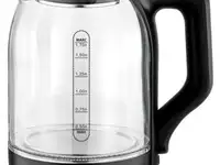 Чайник электрический bbk ek1724g 2200 вт чёрный 1.7 л пластик/стекло