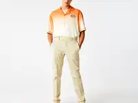 Мужские плиссированные брюки lacoste  из хлопка и льна