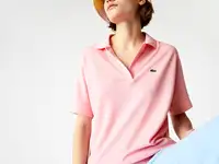 Женское поло lacoste  flowy pique loose fit