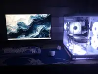 7600X RTX 4070Ti, Белый Игровой Компьютер для 2к и 4к, плюс Монитор