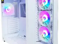 Корпус atx powercase tempered glass без бп белый