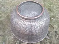 Медная Чаша 19 век ручная работа, фотография 8