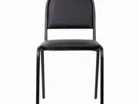 Стул для посетителей рс00л, черный каркас, кожзам черный