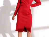 Замшевое асимметричное платье