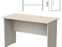 Стол письменный "бюджет", 1200х600х740 мм, дуб шамони светлый, 402660-430