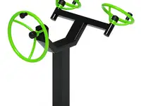 Рули (положение сидя) зеленый - уличный тренажер - ст 104-12