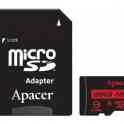Карта памяти apacer microsdhc 128gb class 10 u5 uhs-i c адаптером (ap128gmcsx10u5-r). черный