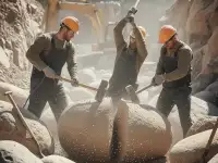 0 Демонтаж и вывоз камней, скал, валунов в Алматы. Дробление гранита.