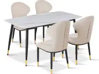 Стол обеденный Рио DT-2849.2, белый мрамор, фотография 3