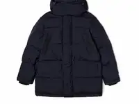 Мужское длинное пуховое пальто lacoste со съемным капюшоном