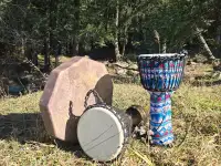 Мастер-классы на праздники по барабанам, хэндпанам хангам, барабанам джембе, шанкобызам варганы, бубнам, глюкофонам, фотография 8