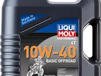 Минеральное моторное масло liquimoly motorbike 4t basic offroad 10w40 4 л