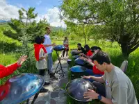 Мастер-классы на праздники по барабанам, хэндпанам хангам, барабанам джембе, шанкобызам варганы, бубнам, глюкофонам, фотография 7