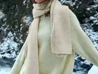 Вязаный теплый шарф, фотография 1