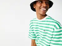 Женское длинное приталенное хлопковое платье-футболка lacoste