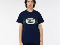 Мужская футболка lacoste regular fit с принтом