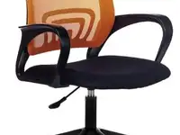 Кресло brabix "fly mg-396", с подлокотниками, сетка, оранжевое/черное, 532084